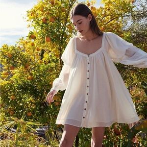 Free People So Fresh Mini Dress NWOT (includes extra button)